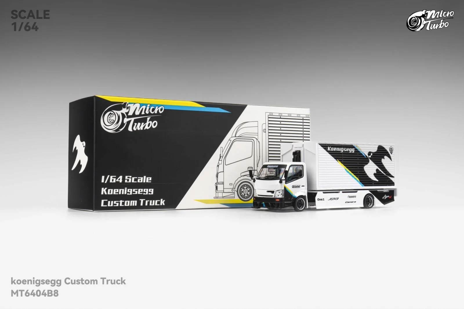 Microturbo 1:64 Koenigsegg Gull Wing Gate Custom Truck MT6404B8